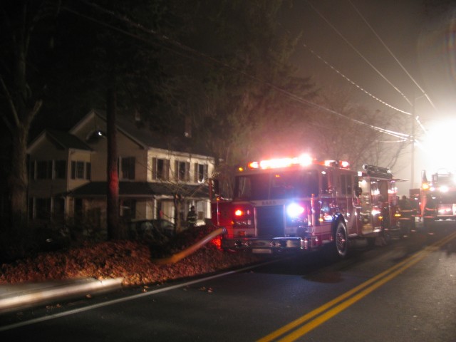 Engine 198 operates at a 10-75 on Bedford Rd in Bedford Hills